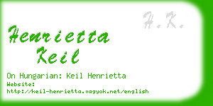 henrietta keil business card